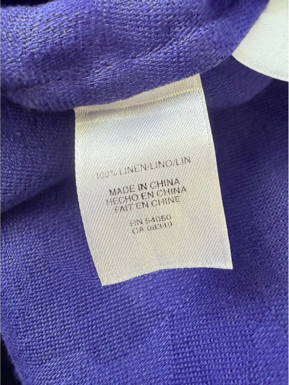 Jones New York Collection 100% Linen Blazer Jacket Purple Women's Size 16 - Picture 6 of 7